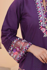 2 Piece Stitched Cotton Lawn Embroided-Suit EJ-143