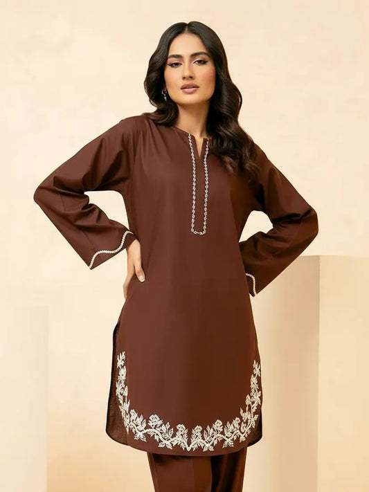 2 PC Stitched Lawn Embroided Suit JA-206 S