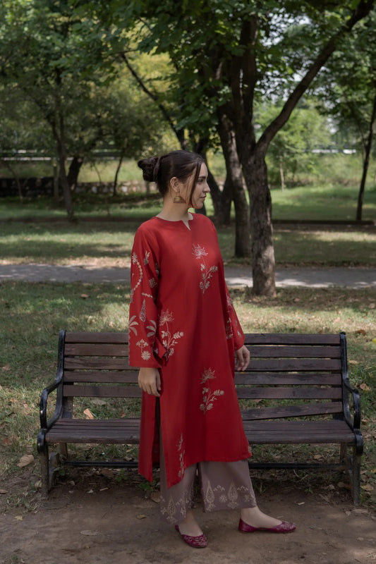 Urge Pret 2PC  Lawn Embroided Suit JA-209