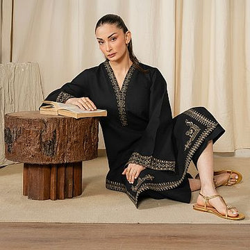 2 PC Stitched  Lawn Embroided Suit JA-207 S