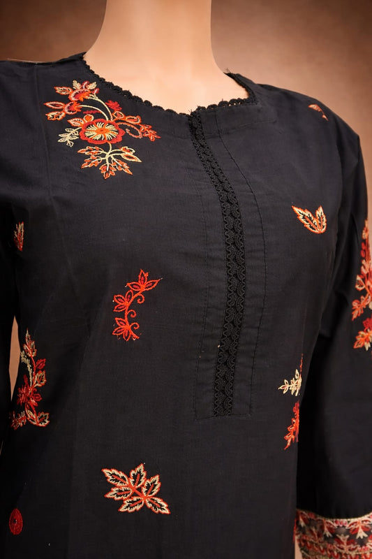 2 Piece Stitched Cotton Lawn Embroided Suit EJ-219