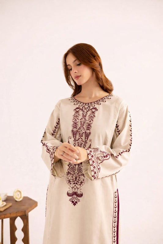 2 PC Stitched Lawn Embroided Suit JA-200 S