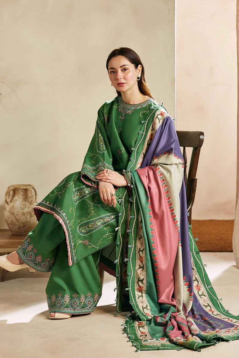 ZARA SHAH JAHAN - 3PC DHANAK EMBROIDERED JA-81G