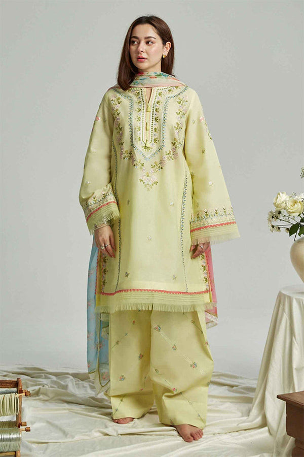 ZARA SHAH JAHAN - 3PC LAWN EMBROIDERED JA-29