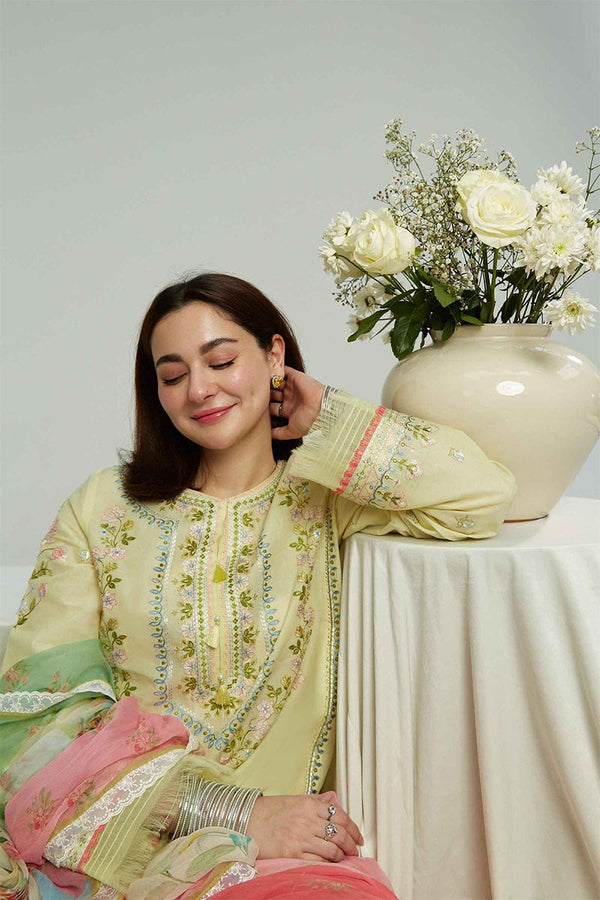 ZARA SHAH JAHAN - 3PC LAWN EMBROIDERED JA-29