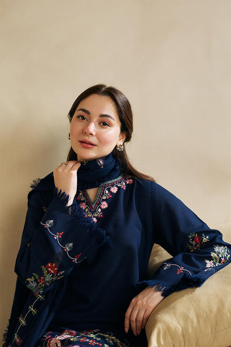 ZARA SHAHJAHAN - 3PC DHANAK EMBROIDERED JA-W79