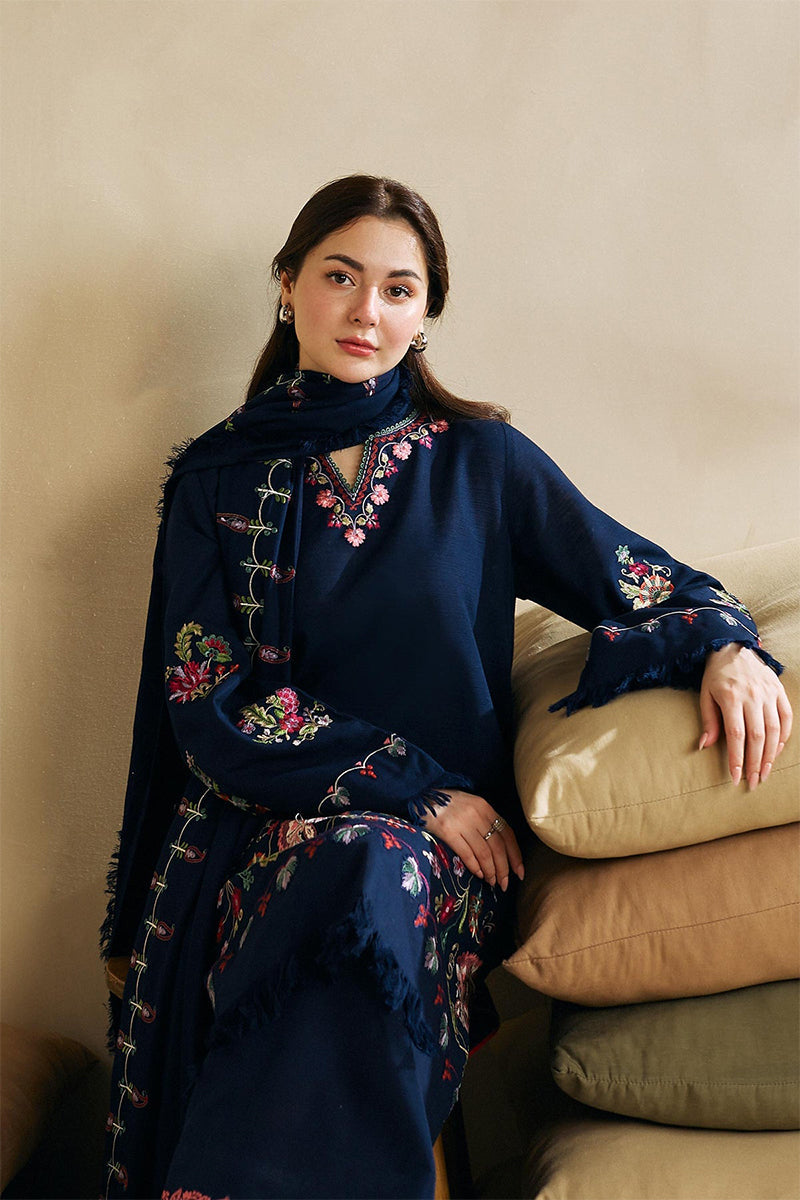 ZARA SHAHJAHAN - 3PC DHANAK EMBROIDERED JA-W79