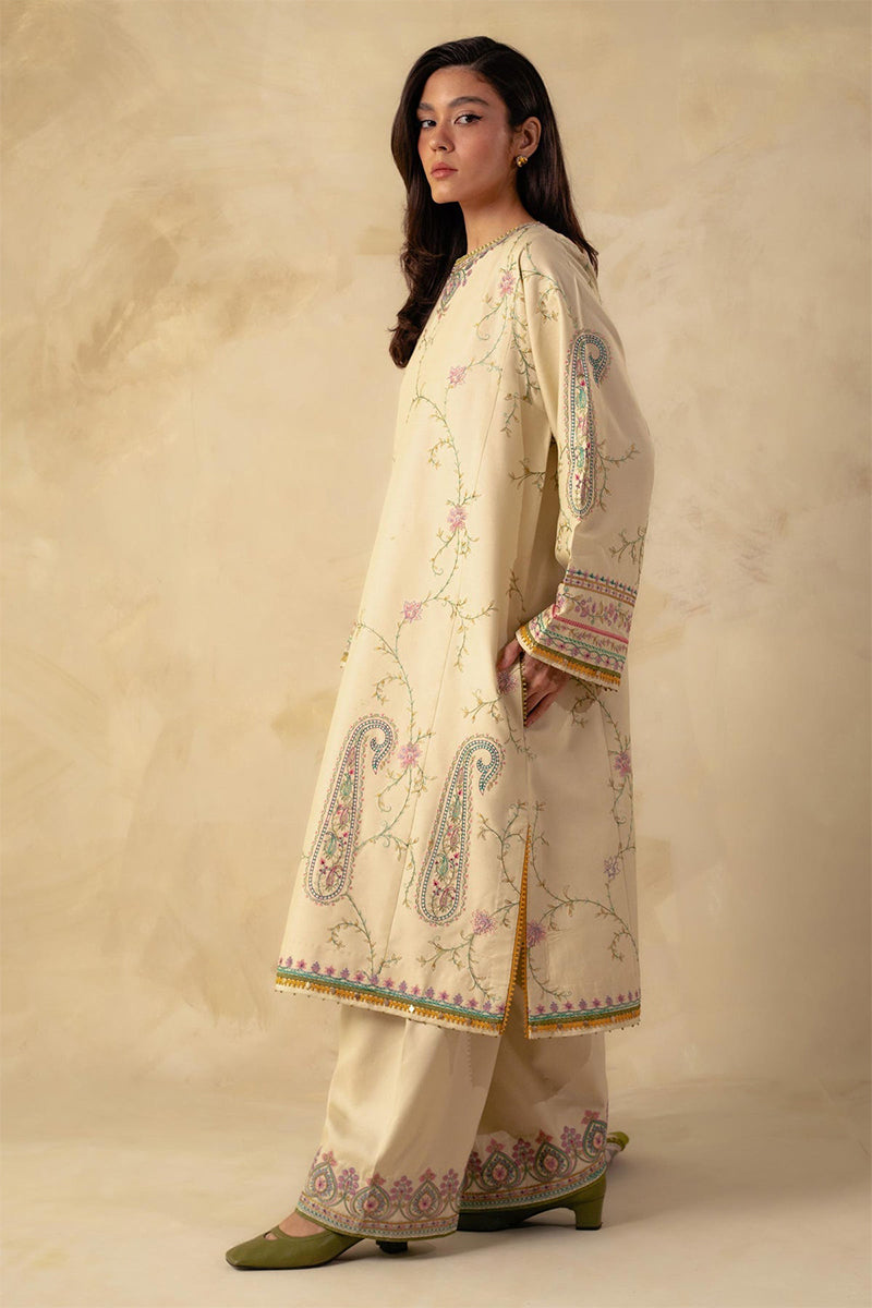 ZARA SHAH JAHAN - 3PC DHANAK EMBROIDERED FL-W81