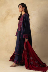 ZARA SHAH JAHAN - 3PC DHANAK EMBROIDERED JA-80B