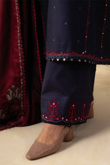 ZARA SHAH JAHAN - 3PC DHANAK EMBROIDERED JA-80B