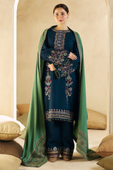 ZARA SHAHJAHAN - 3PC DHANAK EMBROIDERED JA-W77