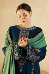 ZARA SHAHJAHAN - 3PC DHANAK EMBROIDERED JA-W77
