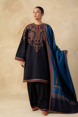 ZARA SHAH JAHAN - 3PC DHANAK EMBROIDERED JA-W143
