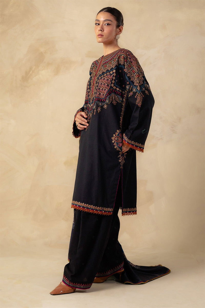 ZARA SHAH JAHAN - 3PC DHANAK EMBROIDERED JA-W143