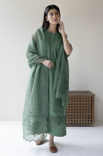 DYOT - 3PC DHANAK EMBROIDERED JA-23