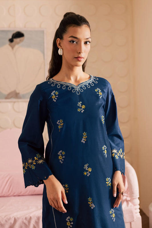 Mea 2PC Stitched Lawn Embroided Suit JA-201 S