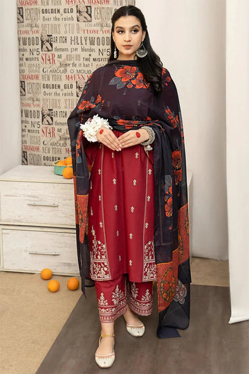 URGE - 3PC DHANAK EMBROIDERED JA-151