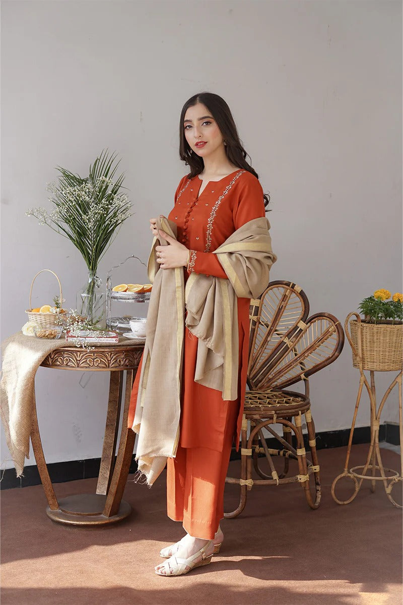 AISLING - 3PC DHANAK EMBROIDERED JA-165