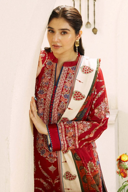 3PC ZARA SHAH JAHAN - DHANAK EMBROIDERED JA-130