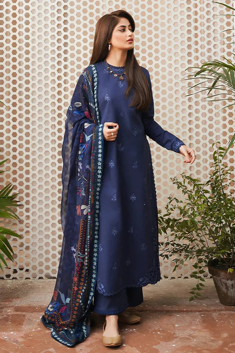 SERAN - 3PC DHANAK EMBROIDERED JA-139