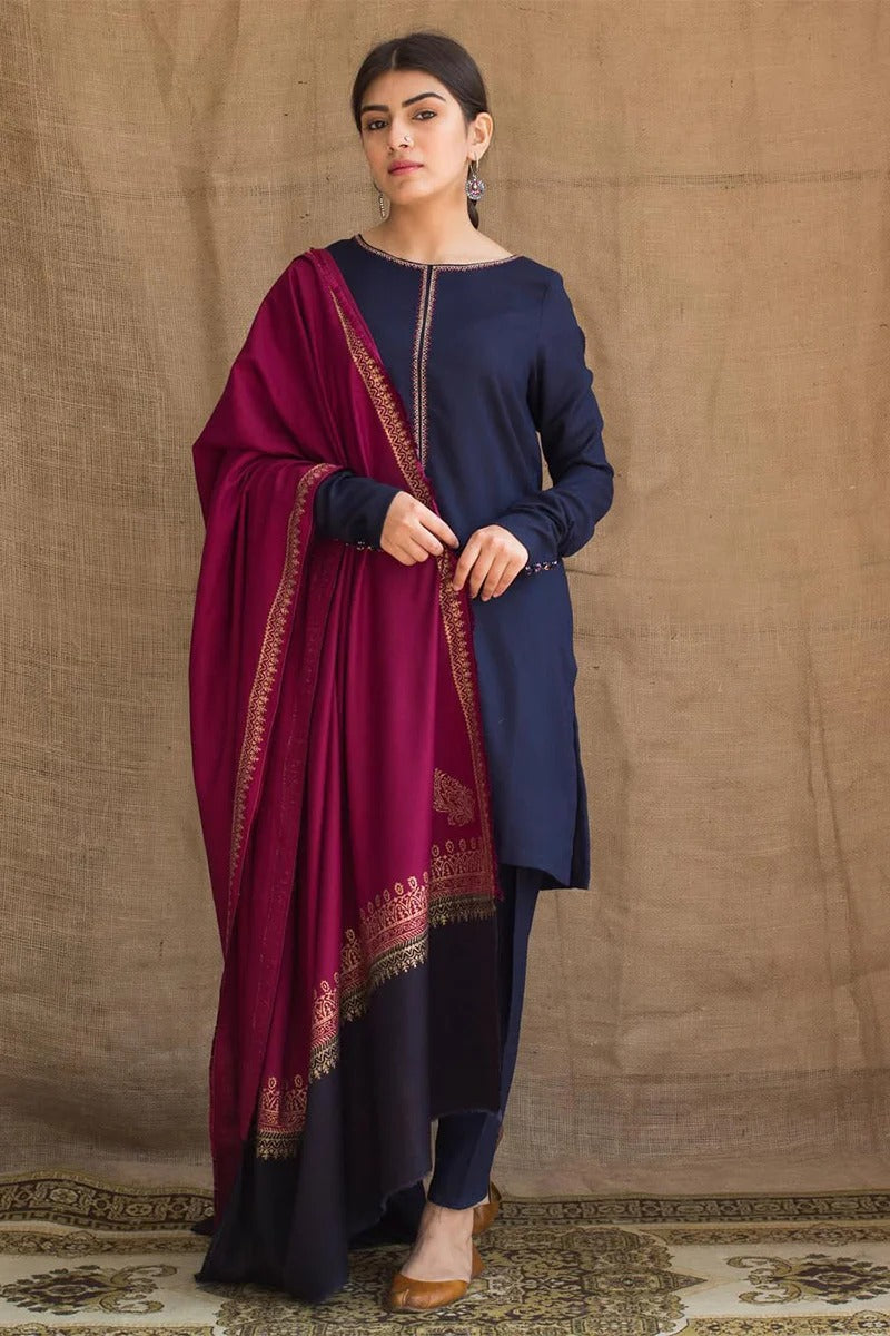 AISLING - 3PC DHANAK EMBROIDERED FL-07