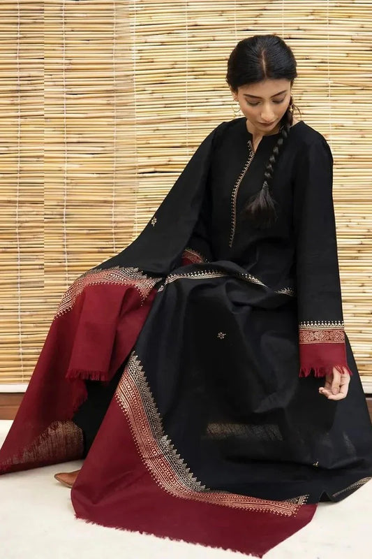AISLING - 3PC DHANAK EMBROIDERED JA-160