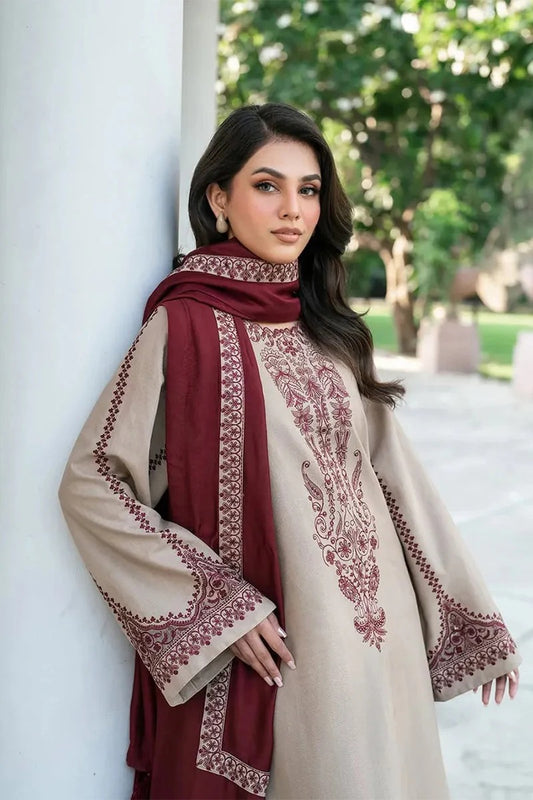 JAZMIN - 3PC DHANAK EMBROIDERED JA-168