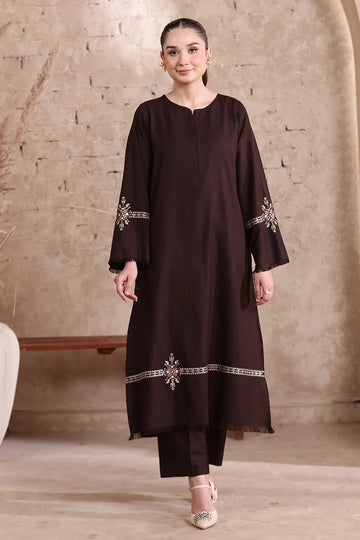 Umber  2PC DHANAK EMBROIDERED JA-119