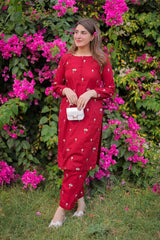 RED ROSE - 2PC LAWN EMBROIDERED JA-17